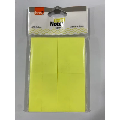 BLOCO ADESIVO SMART NOTES 38X51 C/4 400F BRW