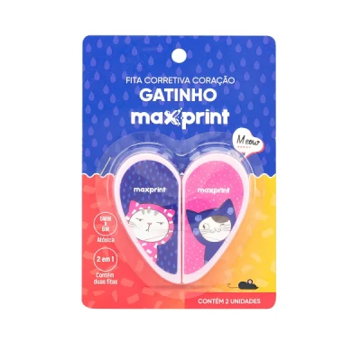 FITA CORRETIVA FORMATO CORACAO MAXPRINT- BLISTER