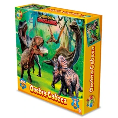 QUEBRA-CABECA CARTONADO DINOSSAUROS 100PCS UNIDADE 1065 - GGB PLAST