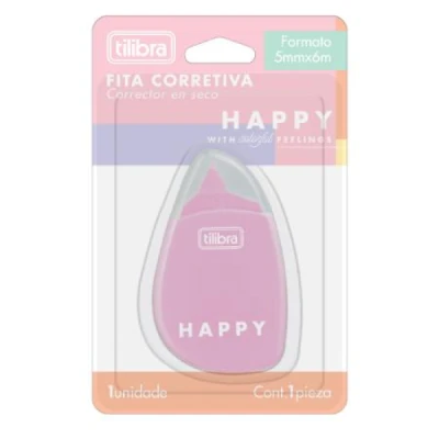 CORRETIVO FITA 5MMX6M HAPPY - TILIBRA