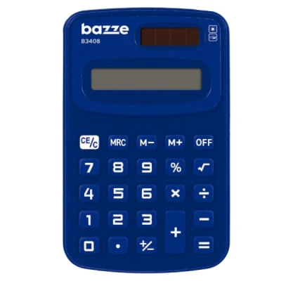 CALCULADORA 8DIG BOLSO MINI B3408  AZUL R.906342 BAZZE