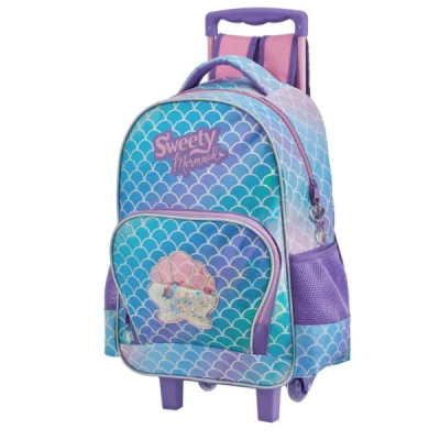 MOCHILA COM RODA SWEETY MERMAID CBFT-9502 - FUSECO