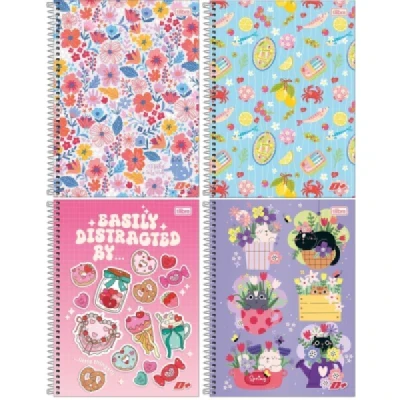 CADERNO ESPIRAL CAPA DURA COLEGIAL D+ 1 E 10 MATERIAS