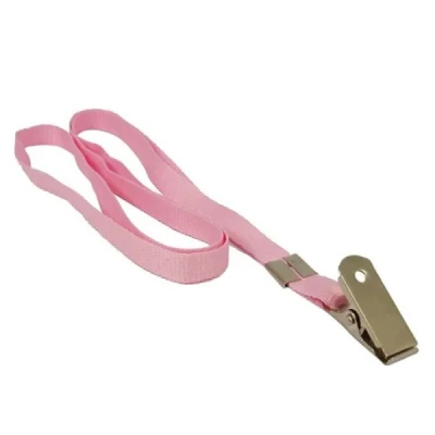 CORDAO PARA CRACHA TECIDO C/PRESILHA ROSA -MARES