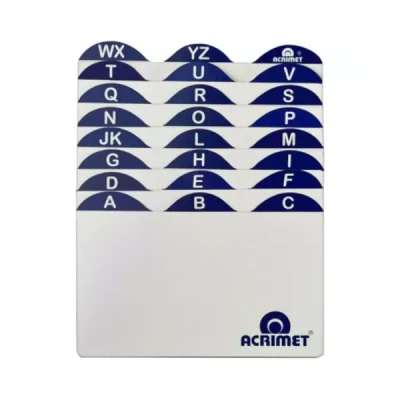 INDICE A/Z 3X5 (7,7X12,7CM) PARA FICHAS ACRIMET