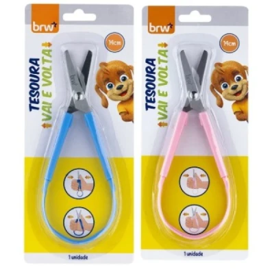 TESOURA ESCOLAR 14CM BRW VAI E VOLTA - BRW