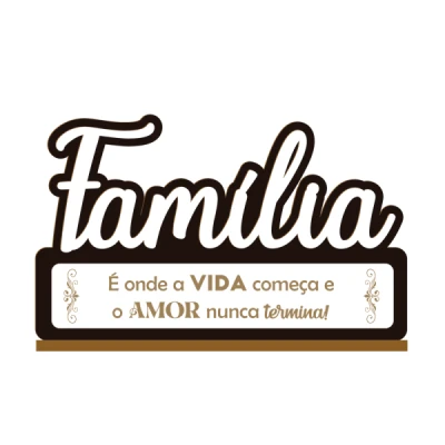 PLACA DECORATIVA FAMILIA MDF PDM-002 BELLA ARTES