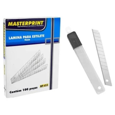 LAMINA ESTILETE  9MM C/10 LAMINAS MP4523MASTERPRINT