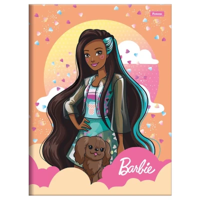 CADERNO BROCHURA 1/4 CD 80F BARBIE FORONI