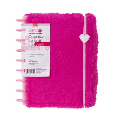 CADERNO DISCO PLUSH PINK - 220X160CM - 80F CD1050 BRW