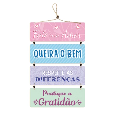 PLACA CARINHOSA FALE COM MDF PC-006 BELLA ARTES