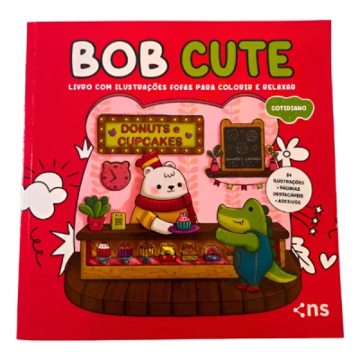 LIVRO COLORIR BOB CUTE COTIDIANO + ADESIVO 24P. NS