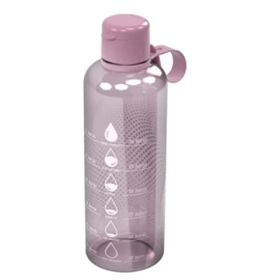 GARRAFA PLASTICA FITNESS CILINDRICA 970ML ROSA 16046 - PLASUTIL