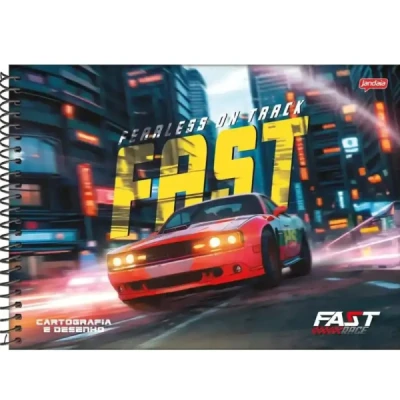 CADERNO DESENHO ESPIRAL CD 80FLS FAST RACE - JANDAIA