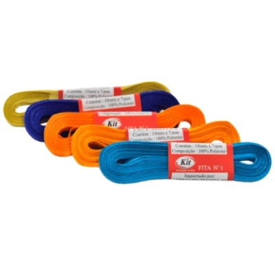 FITA DE CETIM 7MM X 10MT - KIT