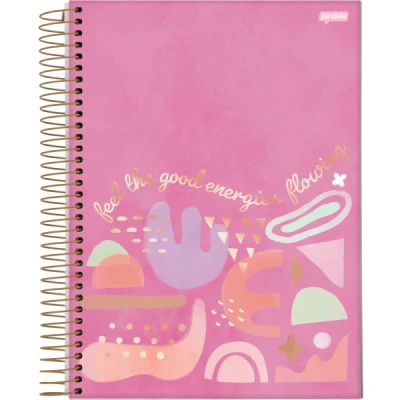 Caderno colegial Petit La Creme espiral 10 matérias 160 folhas - Jandaia