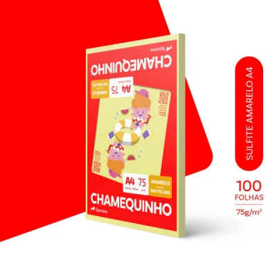 PAPEL CHAMEX A4 C/100 AMARELO 75GR
