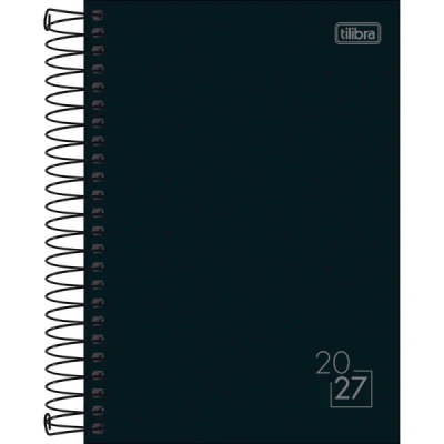 AGENDA ESPIRAL SPICE PRETA (140X200MM) M6 2027 TILIBRA