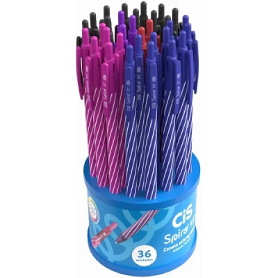 CANETA ESFEROGRAFICA SPIRO 0.7 RETRATIL CIS