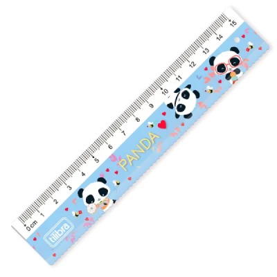 REGUA 15CM PLASTICA PANDA  - TILIBRA