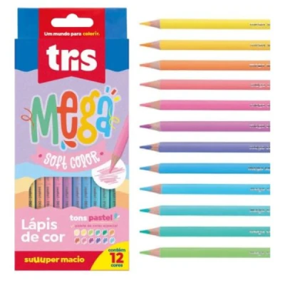 LAPIS DE COR C/12 TOM PASTEL R.687841 TRIS