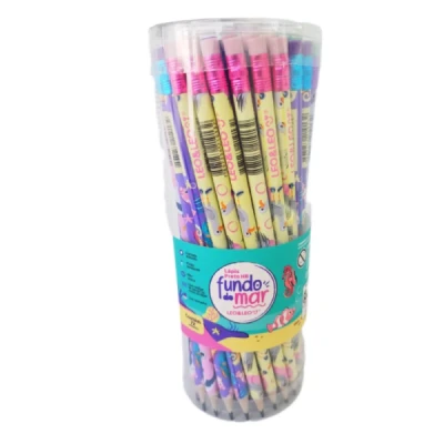 LAPIS DE ESCREVER FUNDO DO MAR C/BORRACHA LEOLEO