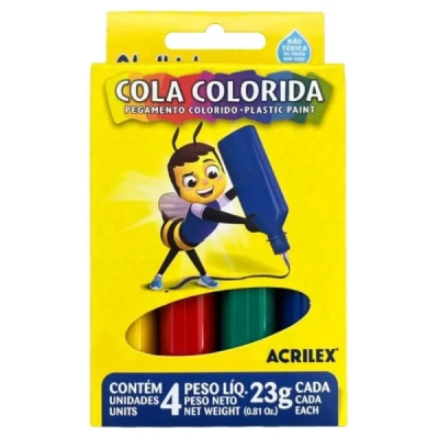 COLA COLORIDA C/4 23GR REF02604 ACRILEX