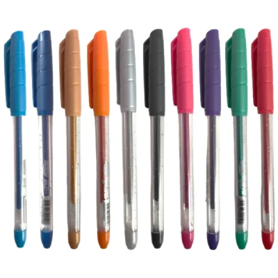 CANETA GEL COLOR COM GLITTER - CA0030  BRW