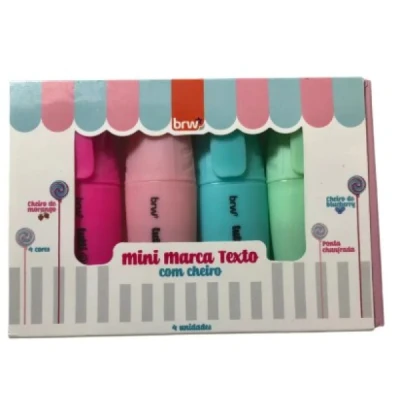 MARCA TEXTO PASTEL MINI TUTIFRUTI C/4 CA2026 BRW