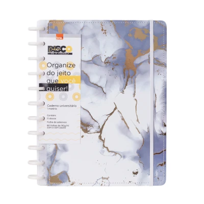 CADERNO DISCO MARMORE - 280X215 - 80F CD1017 BRW