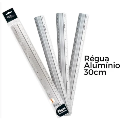 REGUA 30CM DE ALUMINIO JOCAROFFICE