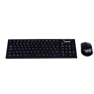 KIT TECLADO E MOUSE SEM FIO CW1001 PRETO REF60000157 - MAXPRINT