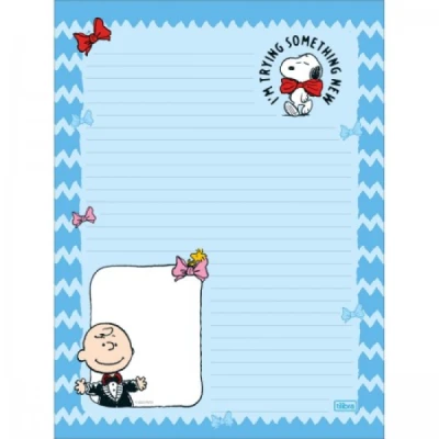 BLOCO PAPEL CARTA SNOOPY 50F TILIBRA
