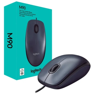 MOUSE COM FIO OPTICO M90 CINZA USB 910-004053 LOGITECH