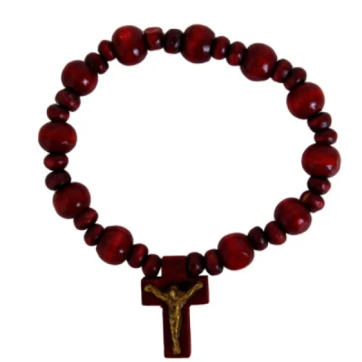 PULSEIRA DE MADEIRA CRISTO T-040 BELLA ARTE