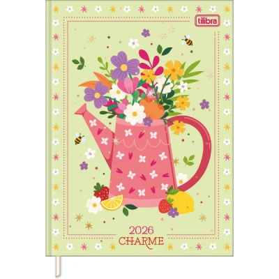 Agenda Costurada Diária 12,3 x 16,6 cm Charme 2026