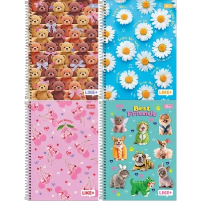 CADERNO UNIV LIKE+ FEM TILIBRA