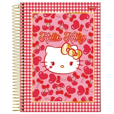 CADERNO 1MT 80F ESP CD HELLO KITTY JANDAIA