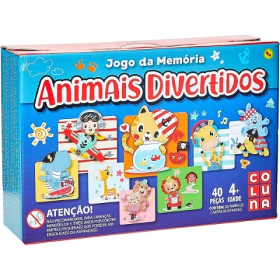 JOGO DE MEMORIA ANIMAIS DIVERTIDOS COLUNA