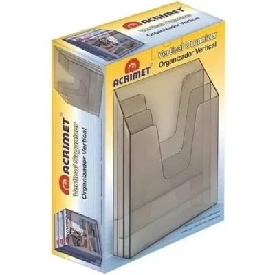 ORGANIZADOR ESCRITORIO VERTICAL TRIPLO CRISTAL REF.86  ACRIMET