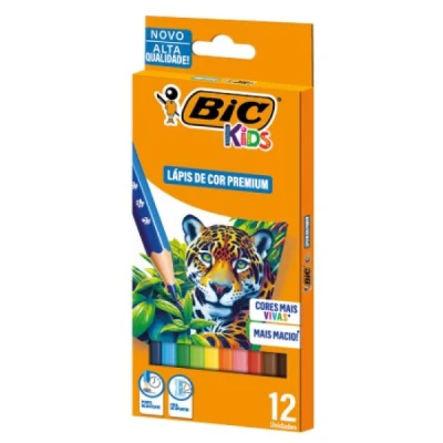 LAPIS DE COR C/12 SEXTAVADO KIDS MADEIRA BIC