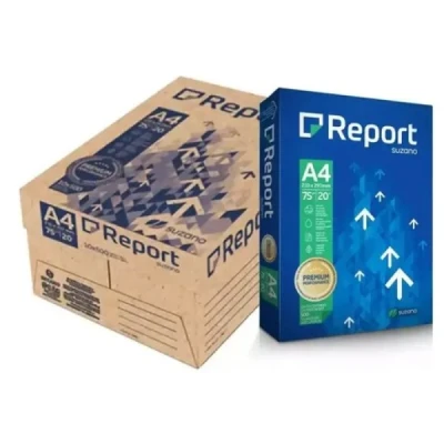 PAPEL REPORT A4 CAIXA C/5000 075GR BRANCO