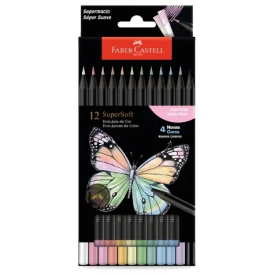 LAPIS DE COR C/12 SUPERSOFT PASTEL 210745 FABER-CASTELL