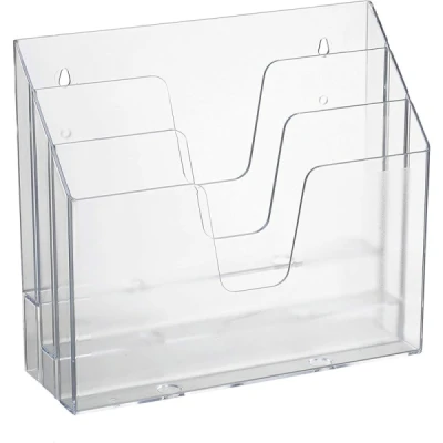 ORGANIZADOR ESCRITORIO EXPOSITOR  TRIPLO HORIZONTAL CRISTAL 860.1 - ACRIMET