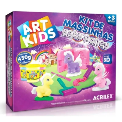KIT MASSINHA BABY PONEY 450GR R40042 ACRILEX
