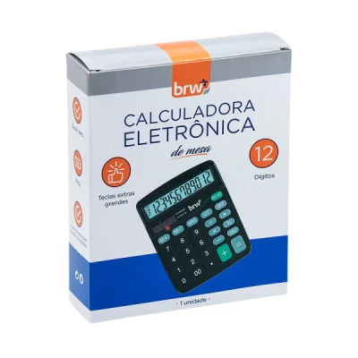 CALCULADORA 12DIG PRETA - BRW CC3000