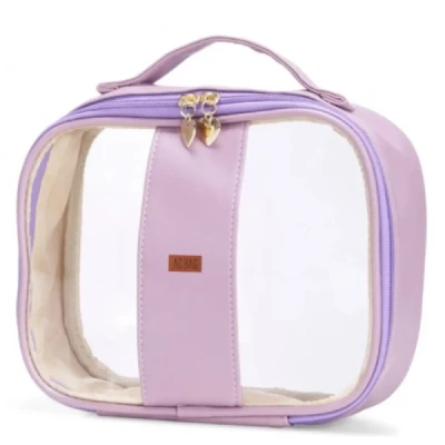 ESTOJO BOX TRANSPARENTE LILAS ACBAG