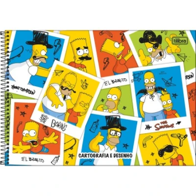 CADERNO DESENHO 80F ESP CD SIMPSONS TILIBRA