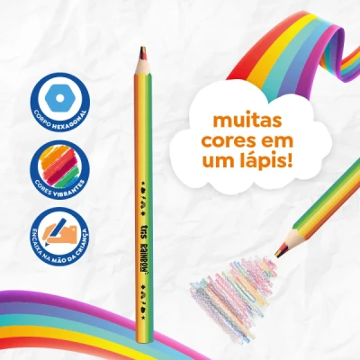 LAPIS DE COR RAINBOW JUMBO MESCLADO R.687711 TRIS UNID