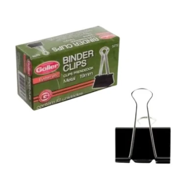 PRENDEDOR DE PAPEL (BINDER) 19MM GOLLER